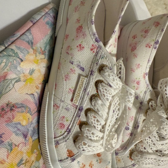 Superga x LoveShackFancy White Floral Low Top Sneakers - Picture 4 of 4